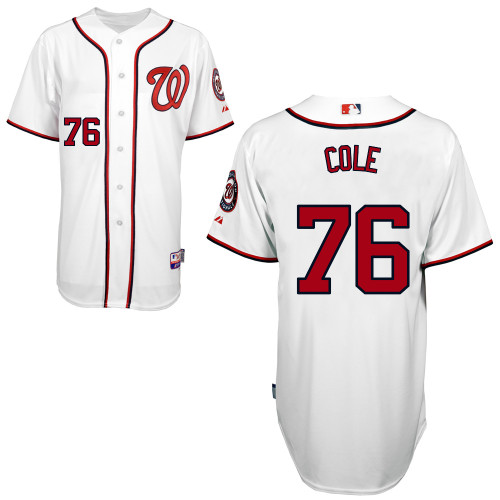 A-J Cole #76 Youth Baseball Jersey-Washington Nationals Authentic Home White Cool Base MLB Jersey
